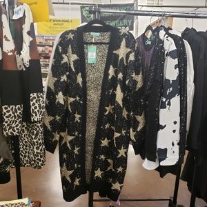 Star print sweater long